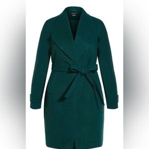 City Chic So Chic Pea Coat Alpine
